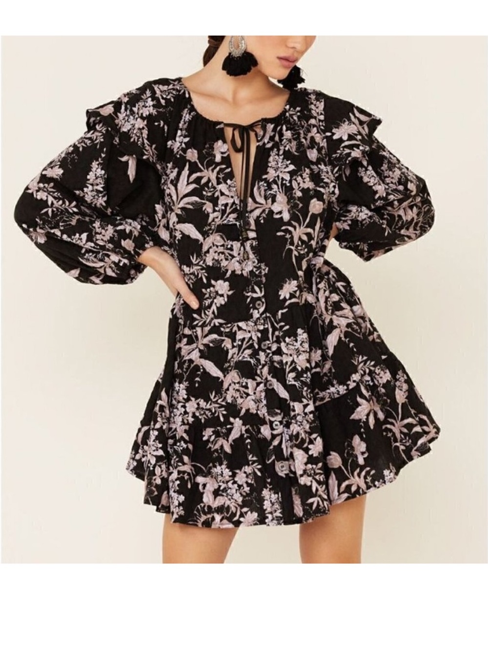 Free people boho sunbaked cotton dress, size XS